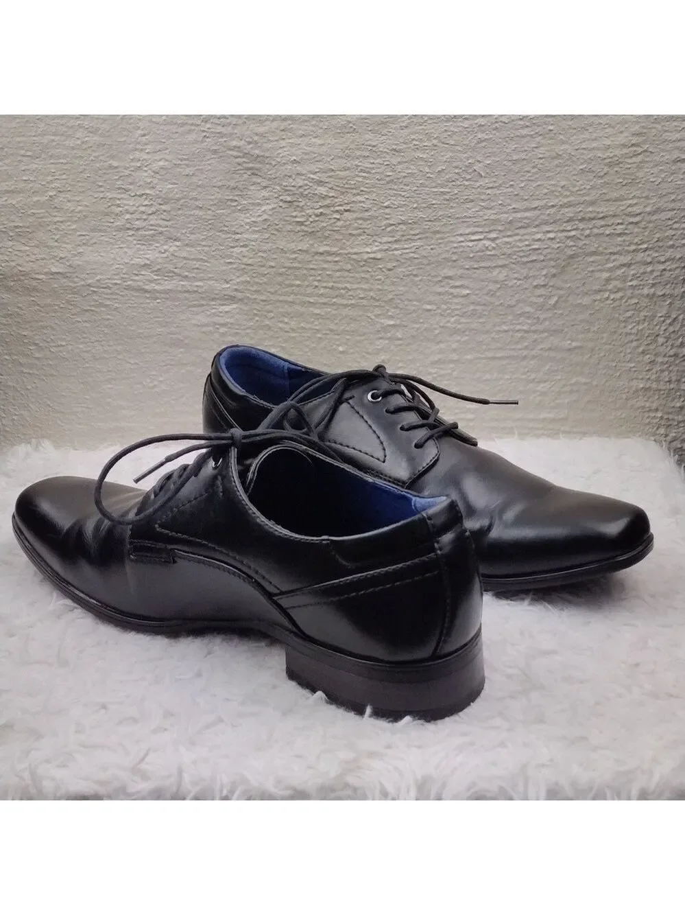 Madden M-Clevrr Black Synthetic Upper Almond Toe Lace Up Men's Dress Shoe